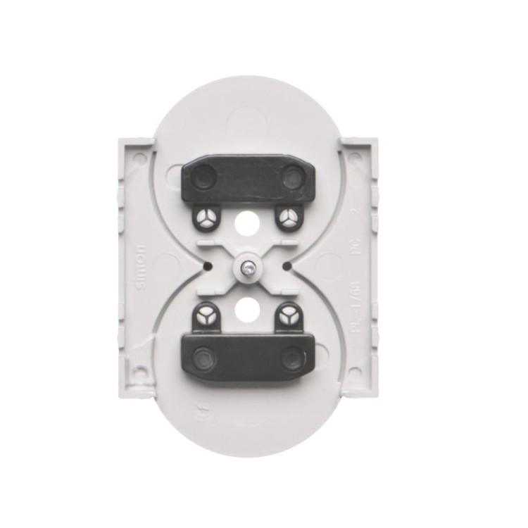 Pokrywa do gniazda wtyczkowego podwójnego z uziemieniem Simon 55 TGZ2MZP/143 Kontakt-Simon aluminium mat