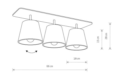 Lampa sufitowa Loft AWINION III 9717 NOWODVORSKI Lighting 3xE27 nowoczesna oświetleniowa Industrialna żyrandol drewno drewniana tkanina szara szary metal Inspiracje Premium