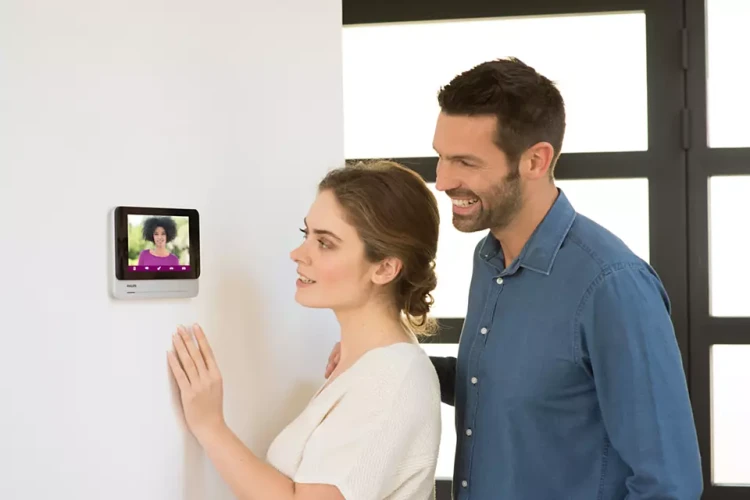 Monitor Philips WelcomeEye AddTouch 531137 Philips do rozbudowy zestawów z serii WelcomeEye Touch 7" ekran wideodomofon LCD dzwonek przewodowy bezsłuchawkowy sterowanie furtką i bramą dotykowy