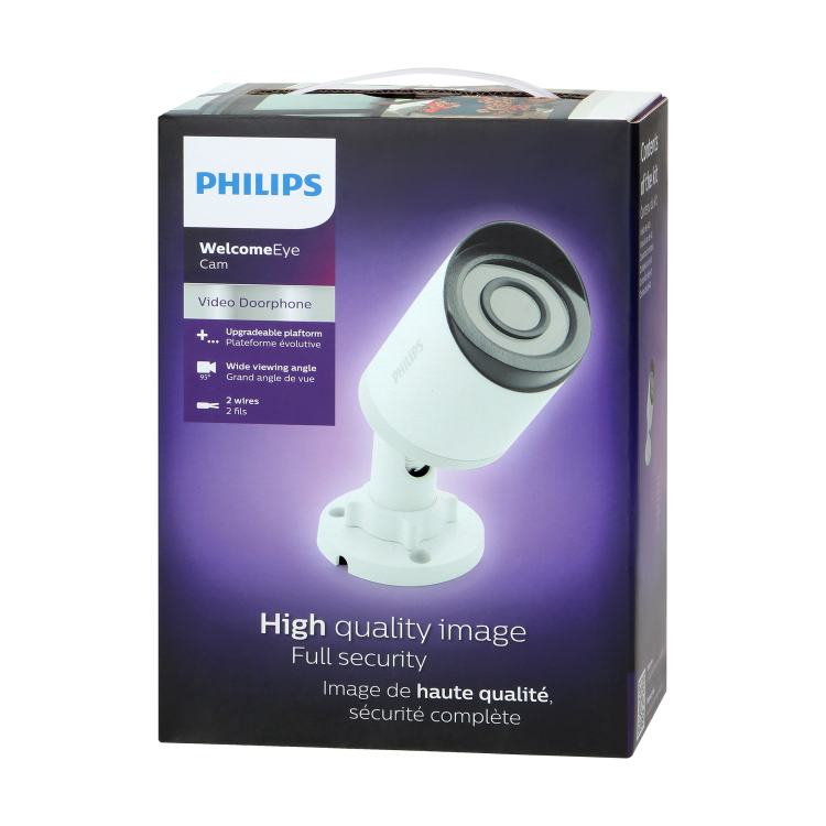 Kamera monitorująca Philips WelcomeEye Cam 531107 Philips DES 9900 CVC/29 do rozbudowy wideodomofonów z serii WelcomeEye Connect 2 Touch Comfort Compact zestawów domofonów LCD