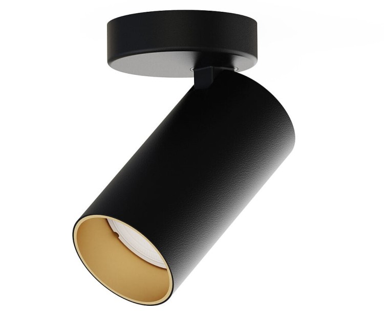Lampa sufitowa natynkowa Loft MONO I BLACK/GOLD 7763 NOWODVORSKI Lighting 1x GU10 7 cm Spot oświetleniowa Industrialna nowoczesna ścienna kinkiet ścienno-sufitowa metal czarna złota czarno-złota Inspiracje Premium