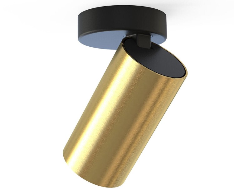 Lampa sufitowa natynkowa Loft MONO I SOLID BRASS 7778 NOWODVORSKI Lighting 1x GU10 7 cm Spot oświetleniowa Industrialna nowoczesna ścienna kinkiet ścienno-sufitowa mosiądz złota Inspiracje Premium