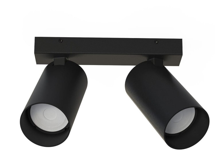 Lampa sufitowa listwa szyna natynkowa MONO II BLACK 7841 NOWODVORSKI Lighting 2xGU10 17 cm Spot oświetleniowa Industrialna nowoczesna ścienna kinkiet ścienno-sufitowa metal czarna nawierzchniowa jak szynoprzewód Inspiracje Premium