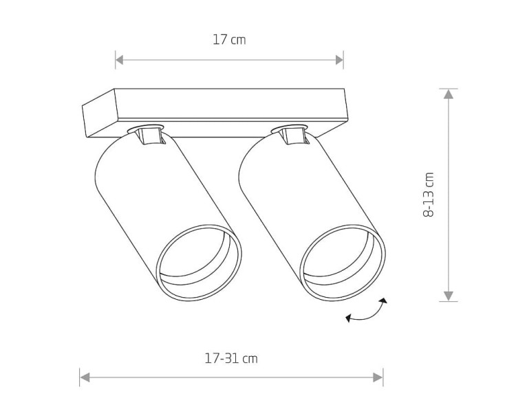 Lampa sufitowa listwa szyna natynkowa MONO II BLACK 7841 NOWODVORSKI Lighting 2xGU10 17 cm Spot oświetleniowa Industrialna nowoczesna ścienna kinkiet ścienno-sufitowa metal czarna nawierzchniowa jak szynoprzewód Inspiracje Premium