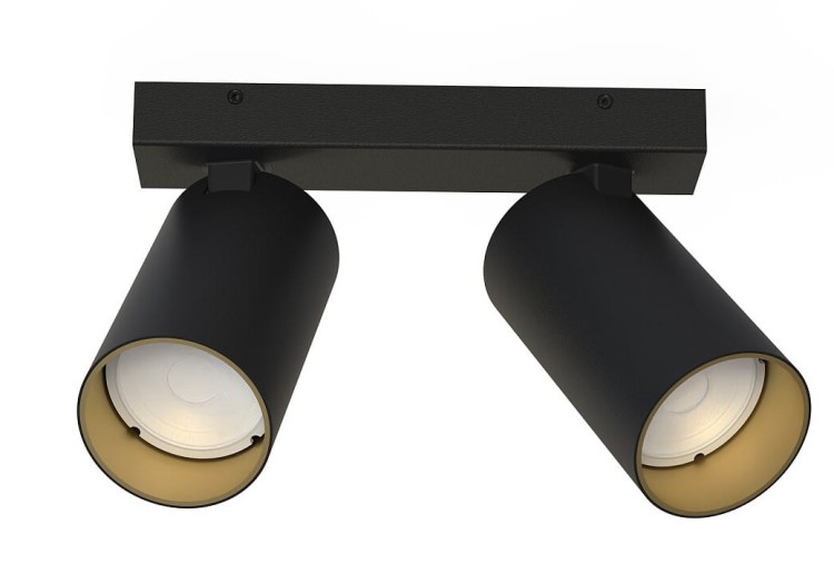 Lampa sufitowa listwa szyna natynkowa MONO II BLACK/GOLD 7766 NOWODVORSKI Lighting 2xGU10 17 cm Spot oświetleniowa Industrialna nowoczesna ścienna kinkiet ścienno-sufitowa metal czarna złota czarno-złota nawierzchniowa jak szynoprzewód Inspiracje Premium