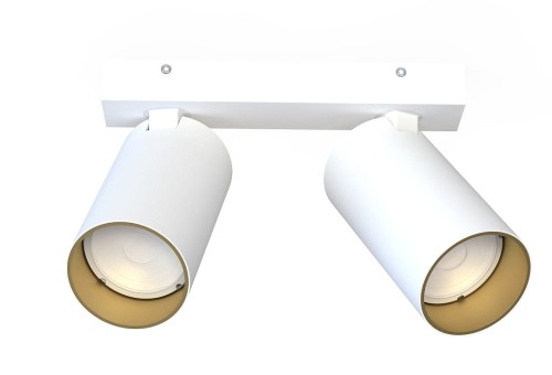 Lampa sufitowa listwa szyna natynkowa MONO II WHITE/GOLD 7774 NOWODVORSKI Lighting 2xGU10 17 cm Spot oświetleniowa Industrialna nowoczesna ścienna kinkiet ścienno-sufitowa metal biała złota biało-złota nawierzchniowa jak szynoprzewód Inspiracje Premium