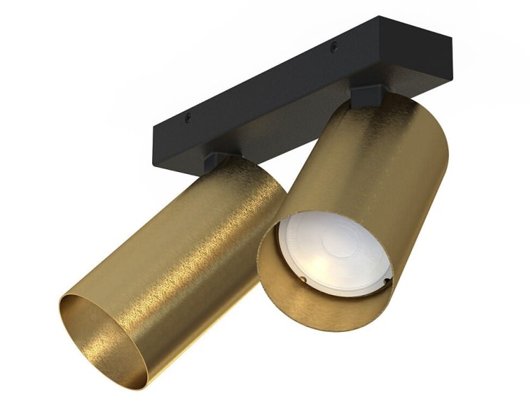 Lampa sufitowa listwa szyna natynkowa MONO II SOLID BRASS 7782 NOWODVORSKI Lighting 2xGU10 17 cm Spot oświetleniowa Industrialna nowoczesna ścienna kinkiet ścienno-sufitowa mosiądz złota nawierzchniowa jak szynoprzewód Inspiracje Premium