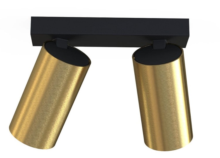 Lampa sufitowa listwa szyna natynkowa MONO II SOLID BRASS 7782 NOWODVORSKI Lighting 2xGU10 17 cm Spot oświetleniowa Industrialna nowoczesna ścienna kinkiet ścienno-sufitowa mosiądz złota nawierzchniowa jak szynoprzewód Inspiracje Premium