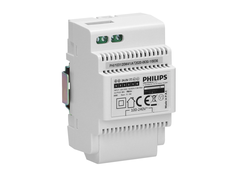 Transformator modułowy Zasilacz Philips WelcomeEye 531110 Philips DES 1000 DPS/29 do rozbudowy zestawów z serii WelcomeEye Power systemów wideo domofonowych 230V AC/24V DC