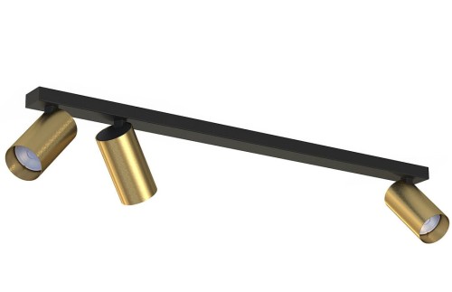 Lampa sufitowa listwa szyna natynkowa MONO III SOLID BRASS 7783 NOWODVORSKI Lighting 3xGU10 70cm Spot oświetleniowa Industrialna nowoczesna mosiądz złota nawierzchniowa jak szynoprzewód Inspiracje Premium