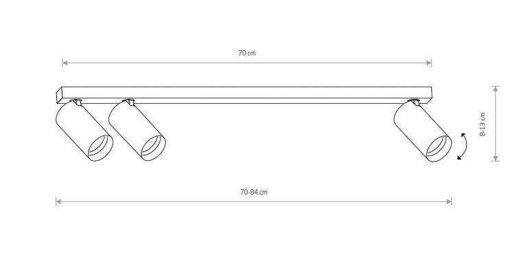 Lampa sufitowa listwa szyna natynkowa MONO III WHITE 7811 NOWODVORSKI Lighting 3xGU10 70cm Spot oświetleniowa Industrialna nowoczesna biała nawierzchniowa jak szynoprzewód Inspiracje Premium