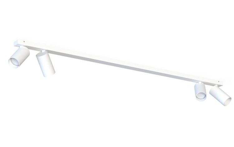 Lampa sufitowa listwa szyna natynkowa MONO IV WHITE 7812 NOWODVORSKI Lighting 4xGU10 118cm Spot oświetleniowa Industrialna nowoczesna biała nawierzchniowa jak szynoprzewód Inspiracje Premium
