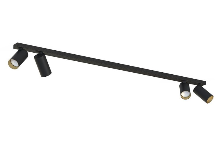 Lampa sufitowa listwa szyna natynkowa MONO IV BLACK/GOLD 7768 NOWODVORSKI Lighting 4xGU10 118cm Spot oświetleniowa Industrialna nowoczesna czarno-złota czarna nawierzchniowa jak szynoprzewód Inspiracje Premium