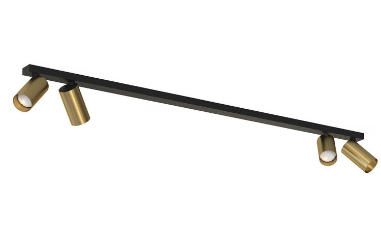 Lampa sufitowa listwa szyna natynkowa MONO IV SOLID BRASS 7784 NOWODVORSKI Lighting 4xGU10 118cm Spot oświetleniowa Industrialna nowoczesna złota mosiądz złoto nawierzchniowa jak szynoprzewód Inspiracje Premium