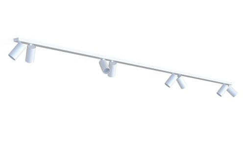 Lampa sufitowa listwa szyna natynkowa MONO VIII 2x150 WHITE 7750 NOWODVORSKI Lighting 8xGU10 300cm Spot oświetleniowa Industrialna nowoczesna biała nawierzchniowa jak szynoprzewód Inspiracje Premium