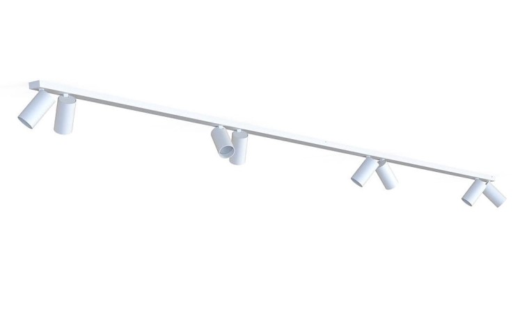 Lampa sufitowa listwa szyna natynkowa MONO VIII 2x150 WHITE 7750 NOWODVORSKI Lighting 8xGU10 300cm Spot oświetleniowa Industrialna nowoczesna biała nawierzchniowa jak szynoprzewód Inspiracje Premium