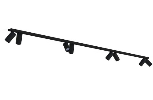 Lampa sufitowa listwa szyna natynkowa MONO VIII 2x150 BLACK 7720 NOWODVORSKI Lighting 8xGU10 300cm Spot oświetleniowa Industrialna nowoczesna czarna nawierzchniowa jak szynoprzewód Inspiracje Premium
