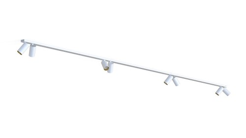 Lampa sufitowa listwa szyna natynkowa MONO VIII 2x200 WHITE/GOLD 7696 NOWODVORSKI Lighting 8xGU10 400cm Spot oświetleniowa Industrialna nowoczesna biało-złota biała nawierzchniowa jak szynoprzewód Inspiracje Premium