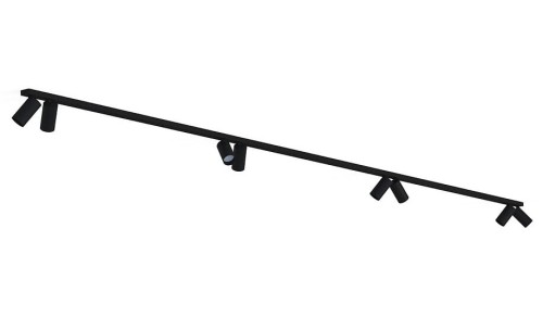 Lampa sufitowa listwa szyna natynkowa MONO VIII 2x200 BLACK 7722 NOWODVORSKI Lighting 8xGU10 400cm Spot oświetleniowa Industrialna nowoczesna czarna czarny nawierzchniowa jak szynoprzewód Inspiracje Premium