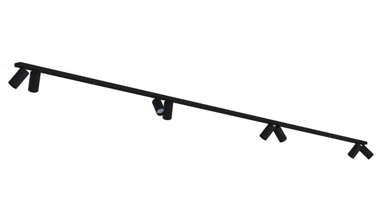 Lampa sufitowa listwa szyna natynkowa MONO VIII 2x200 BLACK 7722 NOWODVORSKI Lighting 8xGU10 400cm Spot oświetleniowa Industrialna nowoczesna czarna czarny nawierzchniowa jak szynoprzewód Inspiracje Premium
