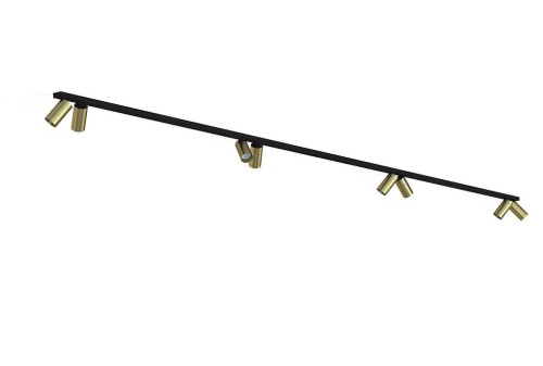 Lampa sufitowa listwa szyna natynkowa MONO VIII 2x200 SOLID BRASS 7756 NOWODVORSKI Lighting 8xGU10 400cm Spot oświetleniowa Industrialna nowoczesna złota mosiądz złoty nawierzchniowa jak szynoprzewód Inspiracje Premium