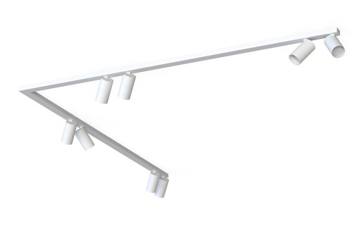 Lampa sufitowa listwa szyna natynkowa MONO CORNER VIII 2x150 WHITE 7751 NOWODVORSKI Lighting 8xGU10 Spot oświetleniowa Industrialna nowoczesna biała nawierzchniowa jak szynoprzewód Inspiracje Premium