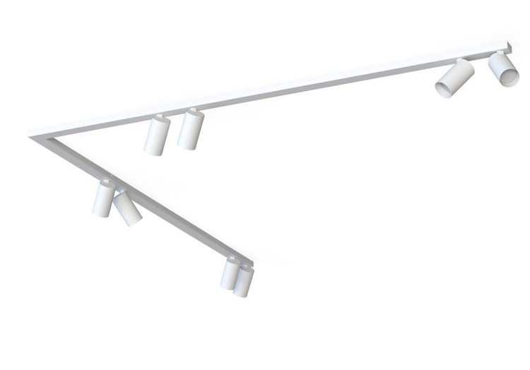 Lampa sufitowa listwa szyna natynkowa MONO CORNER VIII 2x150 WHITE 7751 NOWODVORSKI Lighting 8xGU10 Spot oświetleniowa Industrialna nowoczesna biała nawierzchniowa jak szynoprzewód Inspiracje Premium