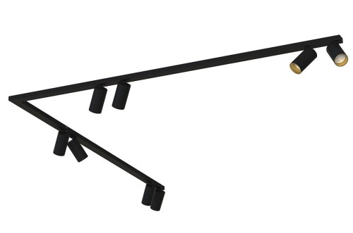 Lampa sufitowa listwa szyna natynkowa MONO CORNER VIII 2x150 BLACK/GOLD 7700 NOWODVORSKI Lighting 8xGU10 Spot oświetleniowa Industrialna nowoczesna czarno-złota czarna nawierzchniowa jak szynoprzewód Inspiracje Premium