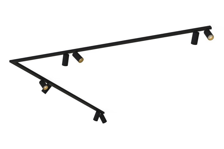 Lampa sufitowa listwa szyna natynkowa MONO CORNER VIII 2x200 BLACK/GOLD 7702 NOWODVORSKI Lighting 8xGU10 Spot oświetleniowa Industrialna nowoczesna czarno-złota czarna metal nawierzchniowa jak szynoprzewód Inspiracje Premium