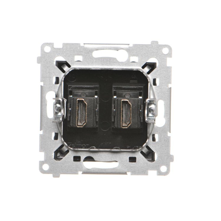 Gniazdo HDMI podwójne Simon 54 DGHDMI2.01/49 Kontakt-Simon czarny mat