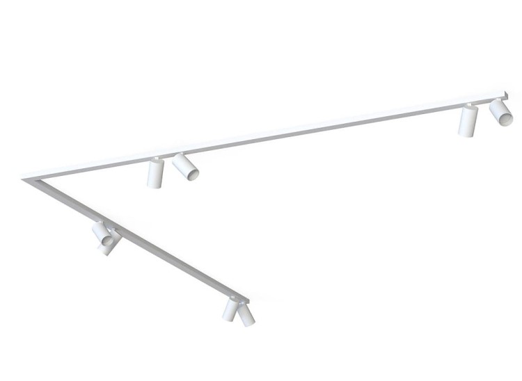 Lampa sufitowa listwa szyna natynkowa MONO CORNER VIII 2x200 WHITE 7753 NOWODVORSKI Lighting 8xGU10 Spot oświetleniowa Industrialna nowoczesna biała metal nawierzchniowa jak szynoprzewód Inspiracje Premium