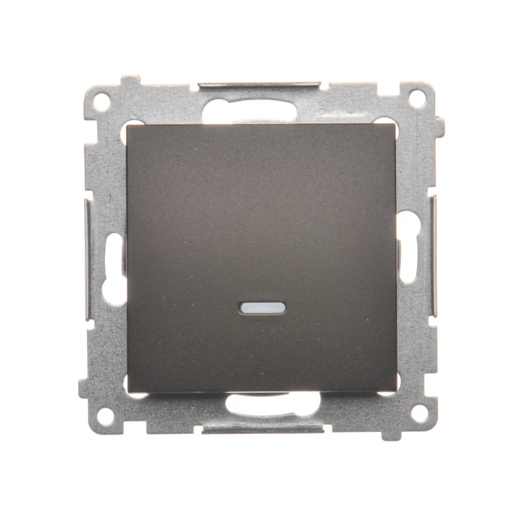 Łącznik jednobiegunowy z podświetleniem LED Simon 54 DW1L.01/46 Kontakt-Simon brąz mat, metalizowany