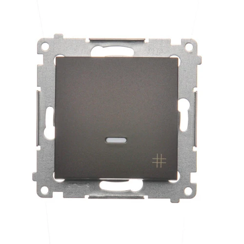 Łącznik krzyżowy z podświetleniem LED Simon 54 DW7L.01/46 Kontakt-Simon brąz mat, metalizowany