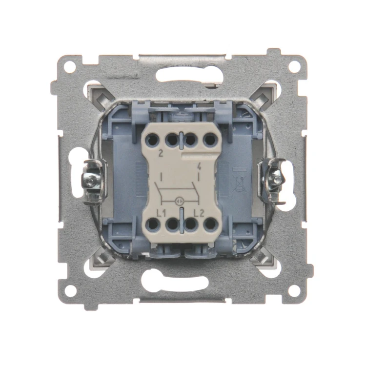 Łącznik dwubiegunowy z podświetleniem LED Simon 54 DW2L.01/46 Kontakt-Simon brąz mat, metalizowany