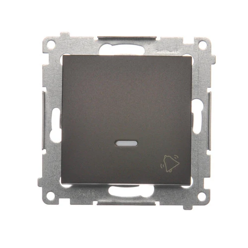 Przycisk "dzwonek" z podświetleniem LED Simon 54 DD1L.01/46 Kontakt-Simon brąz mat, metalizowany