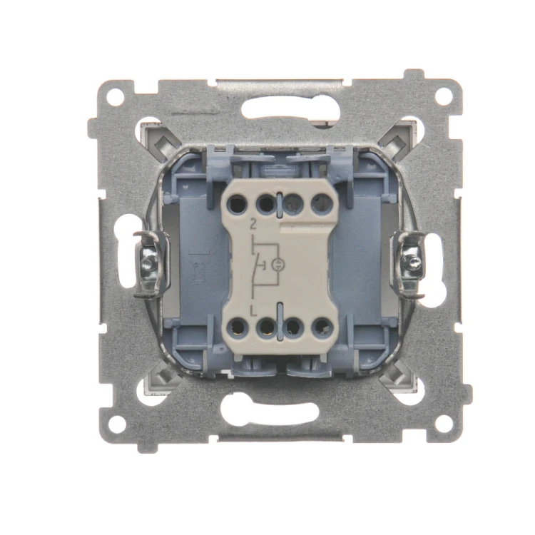 Przycisk "dzwonek" z podświetleniem LED Simon 54 DD1L.01/46 Kontakt-Simon brąz mat, metalizowany