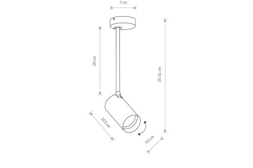 Lampa sufitowa natynkowa Loft MONO LONG S SOLID BRASS 7731 NOWODVORSKI Lighting GU10 Spot oświetleniowa zwis Industrialna nowoczesna złot-czarna mosiądz Inspiracje Premium