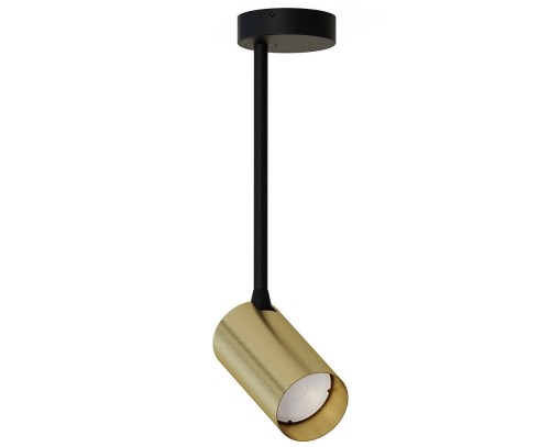 Lampa sufitowa natynkowa Loft MONO LONG S SOLID BRASS 7731 NOWODVORSKI Lighting GU10 Spot oświetleniowa zwis Industrialna nowoczesna złot-czarna mosiądz Inspiracje Premium