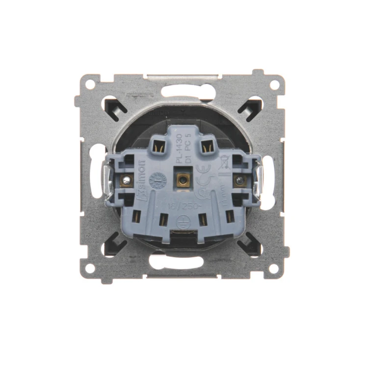 Gniazdo wtyczkowe pojedyncze do wersji IP44 - bez uszczelki - klapka transparentna Simon 54 DGZ1BUZ.01/46A Kontakt-Simon brąz mat, metalizowany