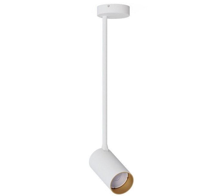 Lampa sufitowa natynkowa Loft MONO LONG M WHITE/GOLD 7671 NOWODVORSKI Lighting 1x GU10 Spot oświetleniowa zwis Industrialna nowoczesna metal biało-złota biała Inspiracje Premium
