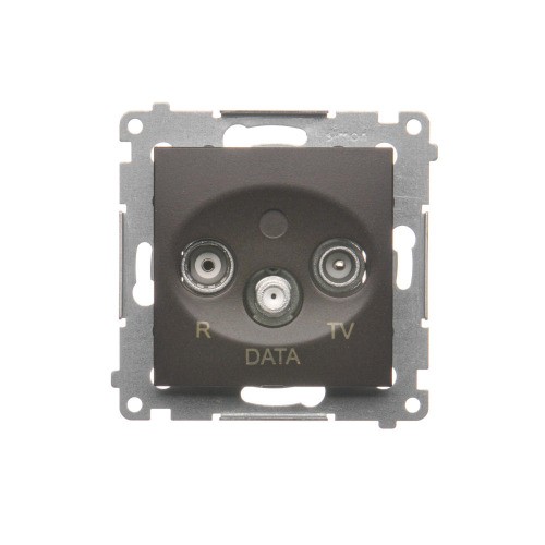 Gniazdo antenowe R-TV-DATA Simon 54 DAD.01/46 Kontakt-Simon brąz mat, metalizowany