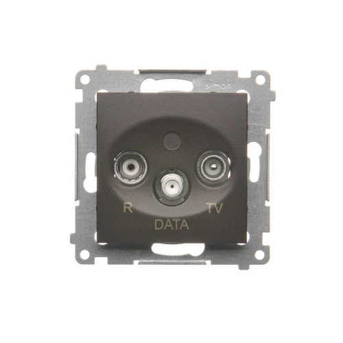 Gniazdo antenowe R-TV-DATA Simon 54 DAD.01/46 Kontakt-Simon brąz mat, metalizowany