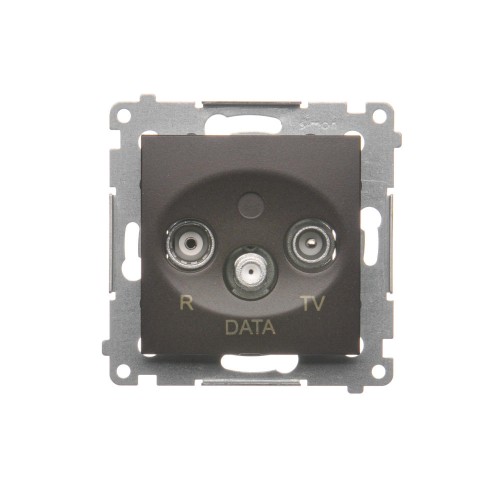 Gniazdo antenowe R-TV-DATA Simon 54 DAD.01/46 Kontakt-Simon brąz mat, metalizowany
