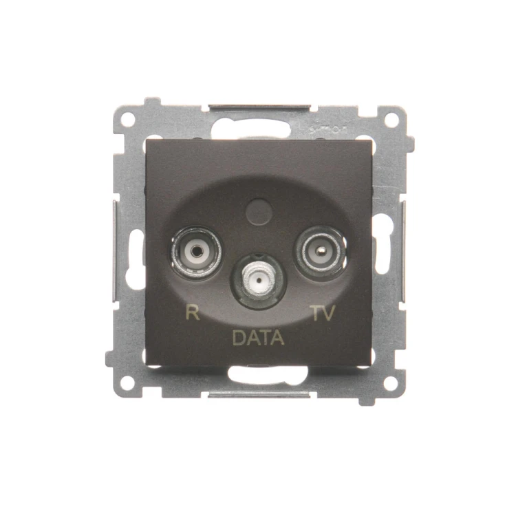 Gniazdo antenowe R-TV-DATA Simon 54 DAD.01/46 Kontakt-Simon brąz mat, metalizowany