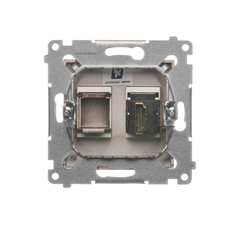 Gniazdo HDMI pojedyncze Simon 54 DGHDMI.01/46 Kontakt-Simon brąz mat, metalizowany