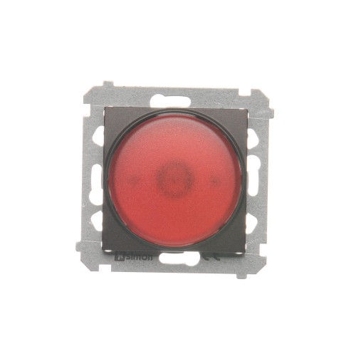 Sygnalizator świetlny LED - światło czerwone Simon 54 DSS2.01/46 Kontakt-Simon brąz mat, metalizowany