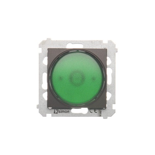 Sygnalizator świetlny LED - światło zielone Simon 54 DSS3.01/46 Kontakt-Simon brąz mat, metalizowany