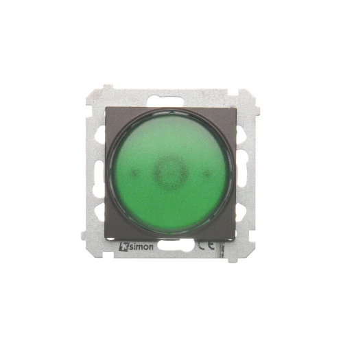 Sygnalizator świetlny LED - światło zielone Simon 54 DSS3.01/46 Kontakt-Simon brąz mat, metalizowany