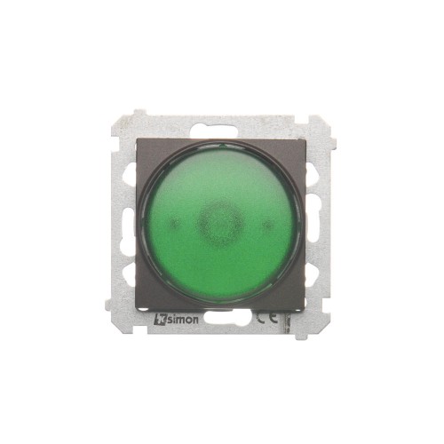 Sygnalizator świetlny LED - światło zielone Simon 54 DSS3.01/46 Kontakt-Simon brąz mat, metalizowany
