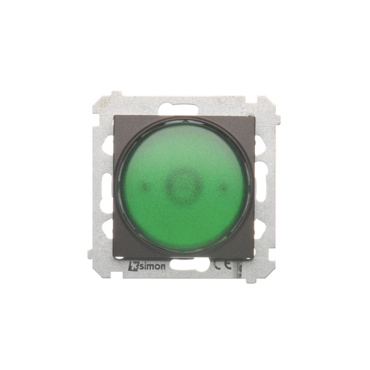 Sygnalizator świetlny LED - światło zielone Simon 54 DSS3.01/46 Kontakt-Simon brąz mat, metalizowany
